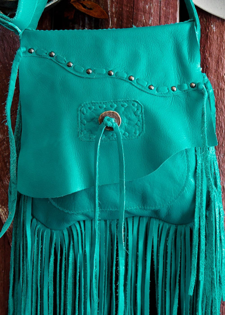 Long Fringed Turquoise Western Purse - Handmade to order in the USA - Your Western Decor