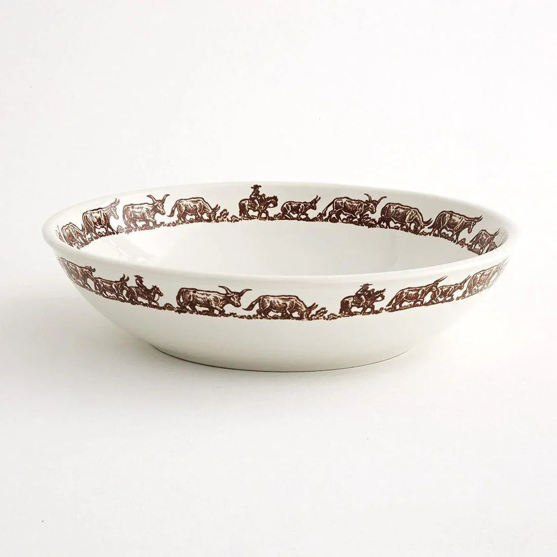 Longhorn western serving bowl made in the USA - Your Western Decor