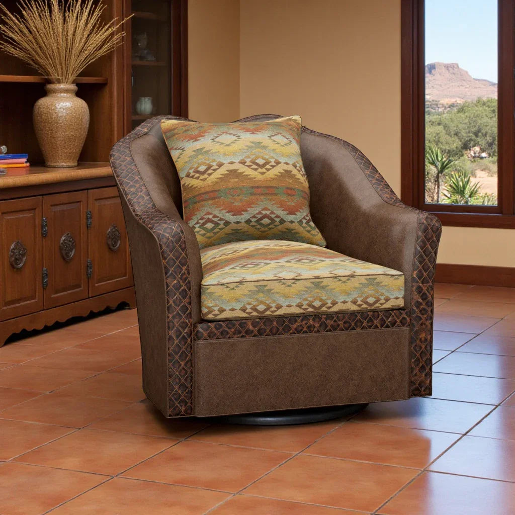 Loretta Southwest Swivel Chair - Your Western Decor