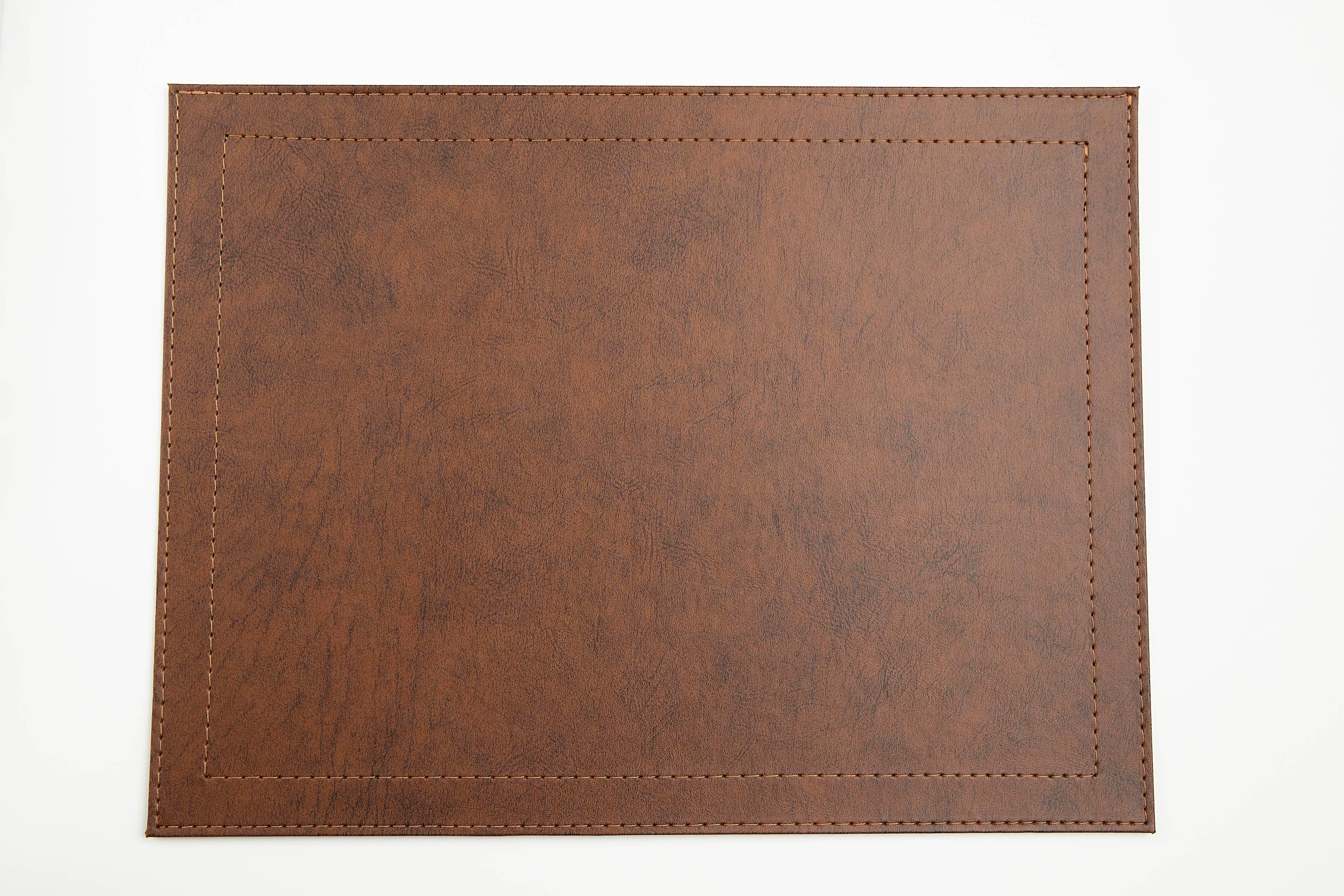 Marble Brown Faux Leather Placemat - Your Western Decor