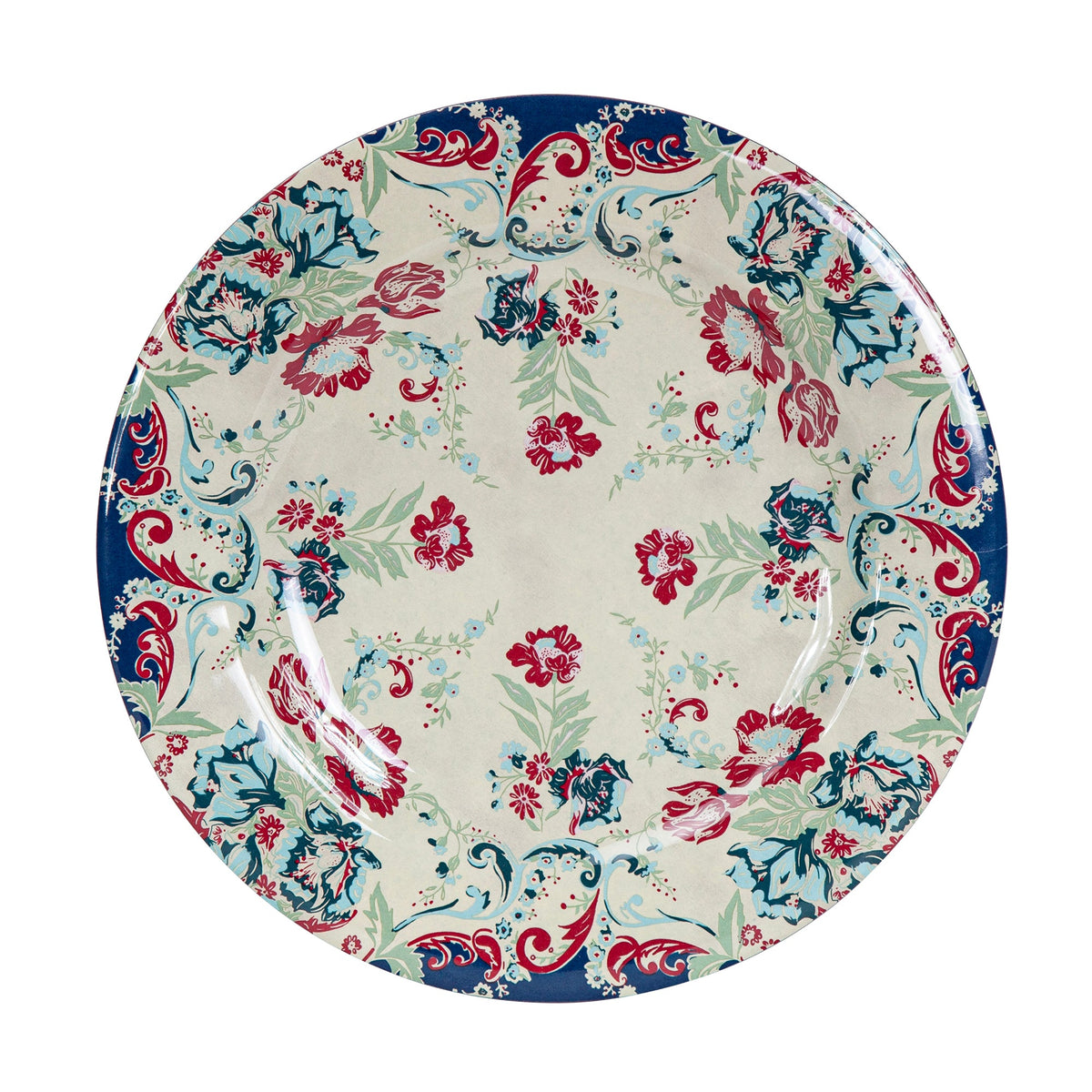 Melamine dinner plate with western floral patterns