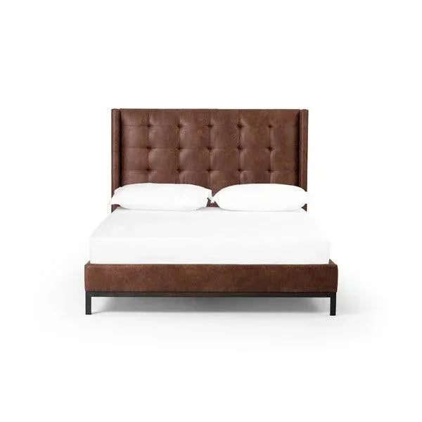 Modern Rustic Tufted King Bed - Your Western Decor