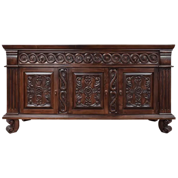 Hand carved Monaco Buffet Server Credenza - Your Western Decor
