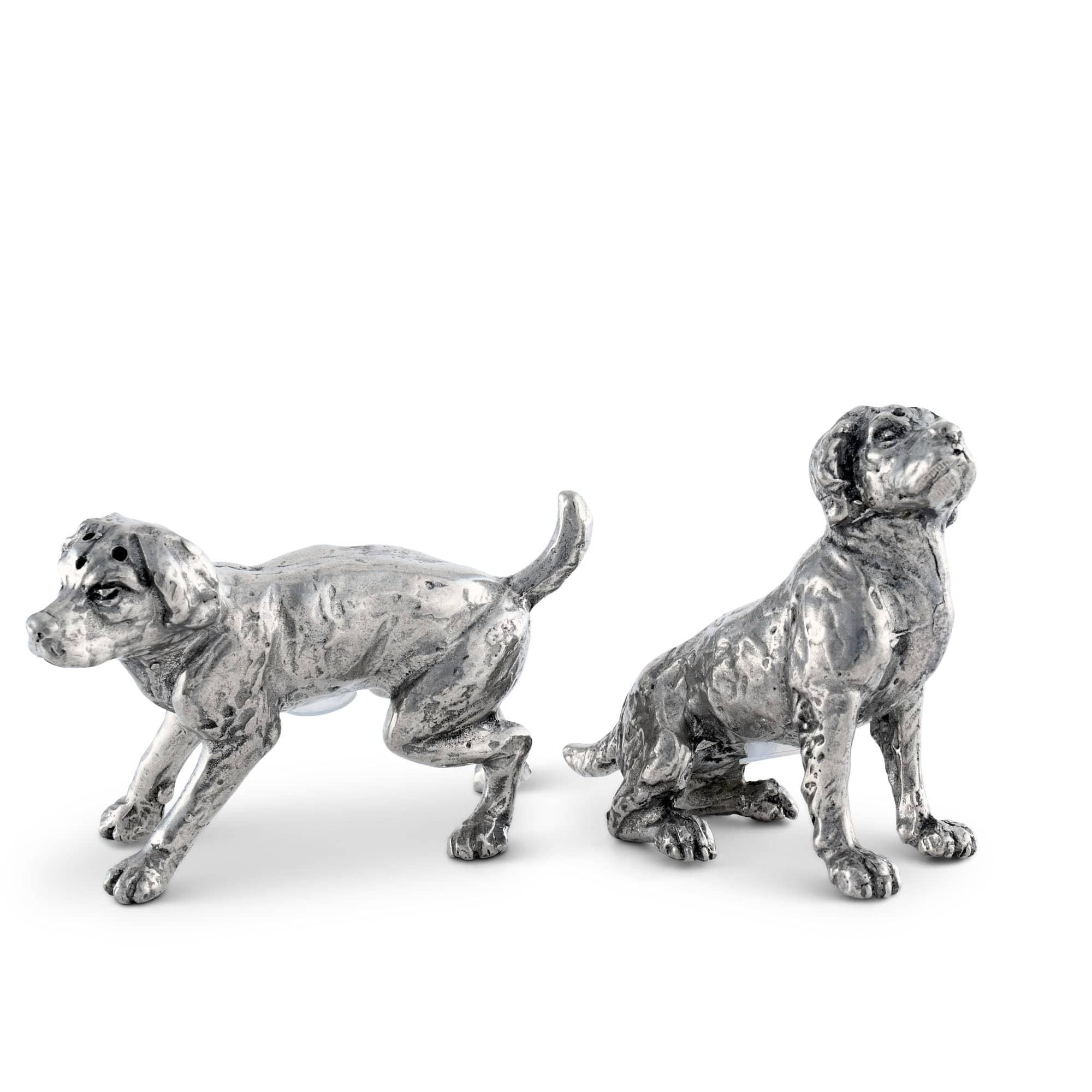 Pewter Spaniel Salt & Pepper Set - Detailed cocker spaniel dogs - Your Western Decor