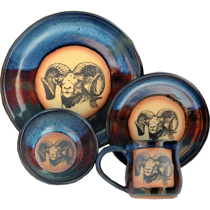 Bighorn Sheep Custom made ceramic dinnerware - Your Western Decor