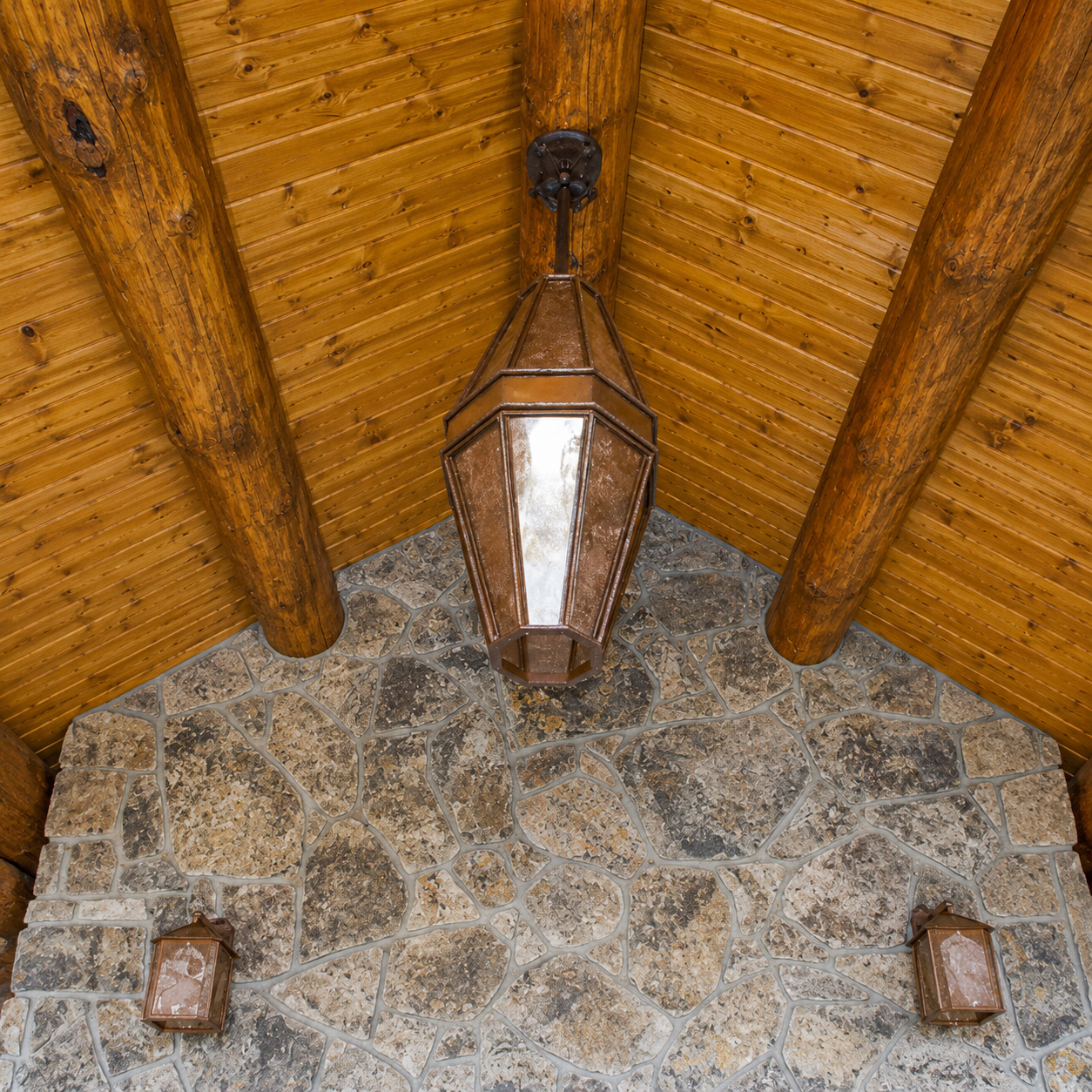 Mountain Ridge Iron & Mica handmade pendant light fixture handmade in the USA