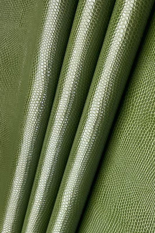 Naga Green Lizard Gem Semi-Aniline Leather - Your Western Decor