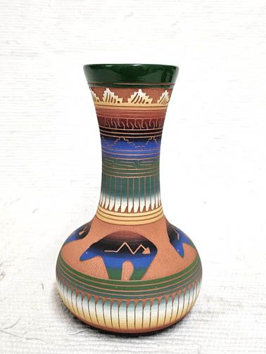 Native American Etched Spirit Bear Vase - Your Western Decor
