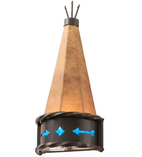 American handcrafted Native Trails Artisan Wall Sconce with Rustic Cone Design - Your Western Decor