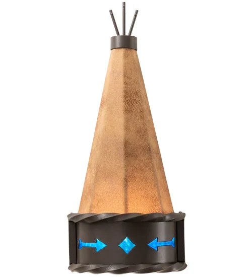 American handcrafted Native Trails Artisan Wall Sconce with Rustic Cone Design - Your Western Decor