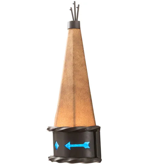 American handcrafted Native Trails Artisan Wall Sconce with Rustic Cone Design - Your Western Decor