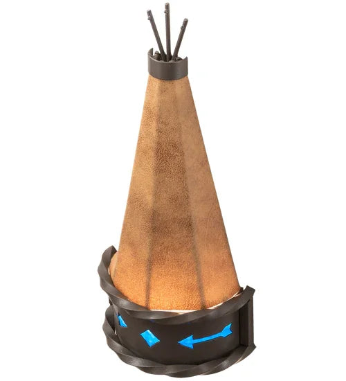 American handcrafted Native Trails Artisan Wall Sconce with Rustic Cone Design - Your Western Decor