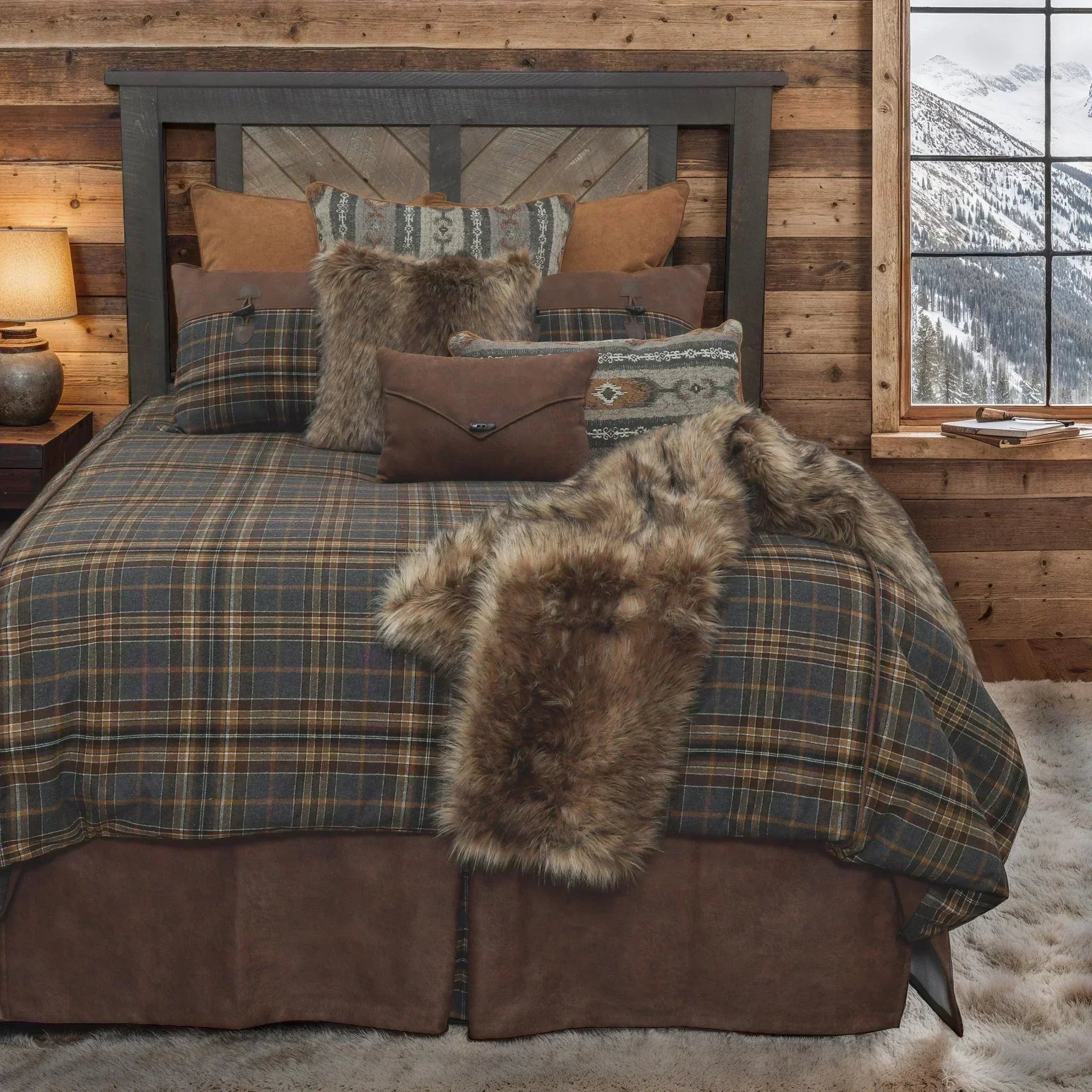 Oxford Plaid Duvet Set American Made Luxury Bedding - Your Western Decor