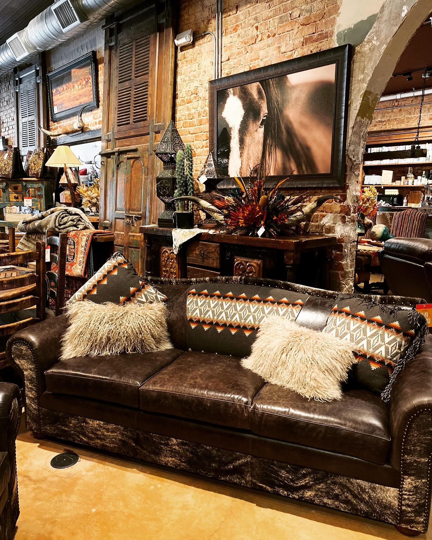premium wool upholstery fabric for western furniture upholstered on sofa and pillow in showroom