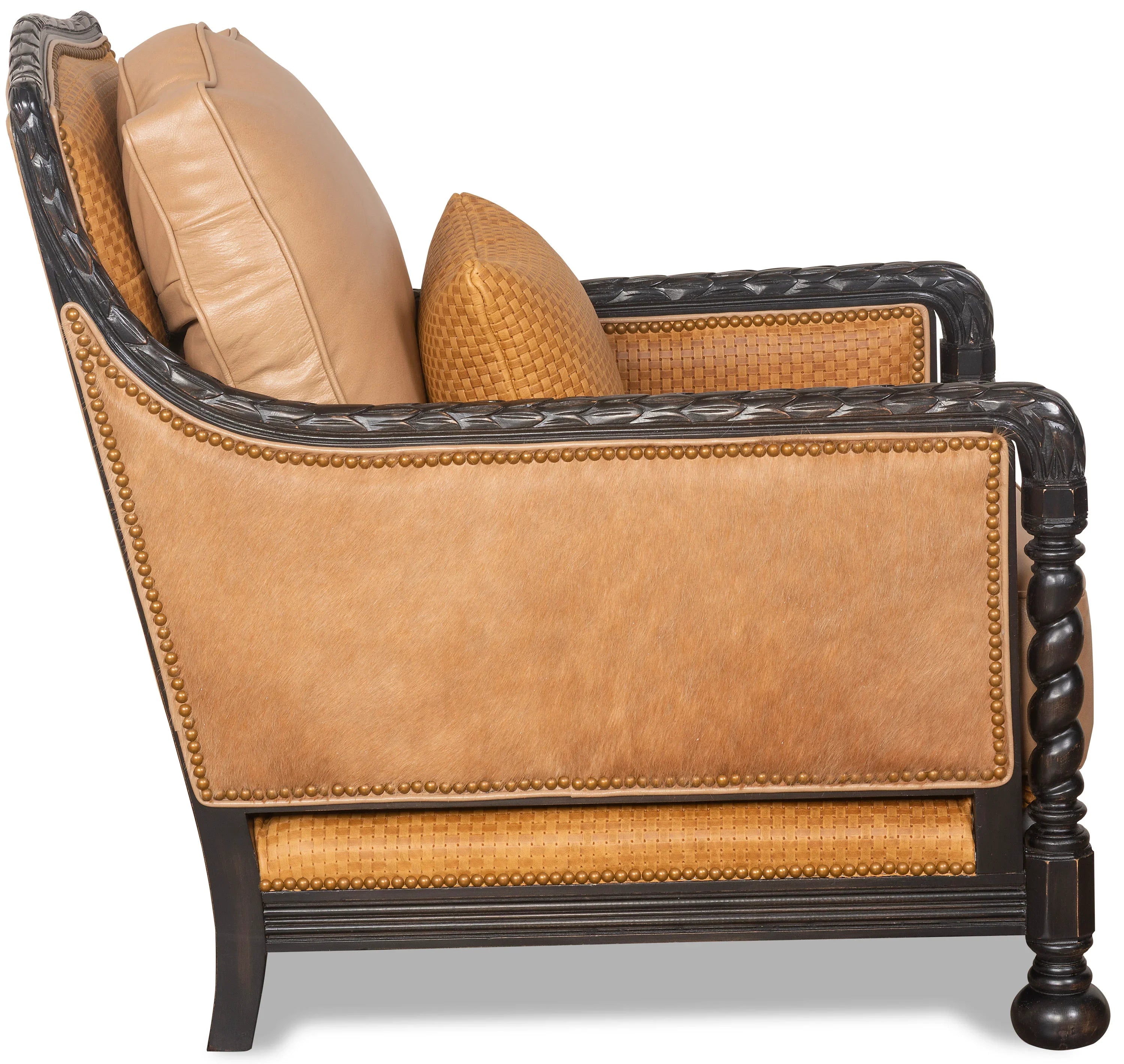 American made Palomino Hatch Leather Chair side - Your Western Decor