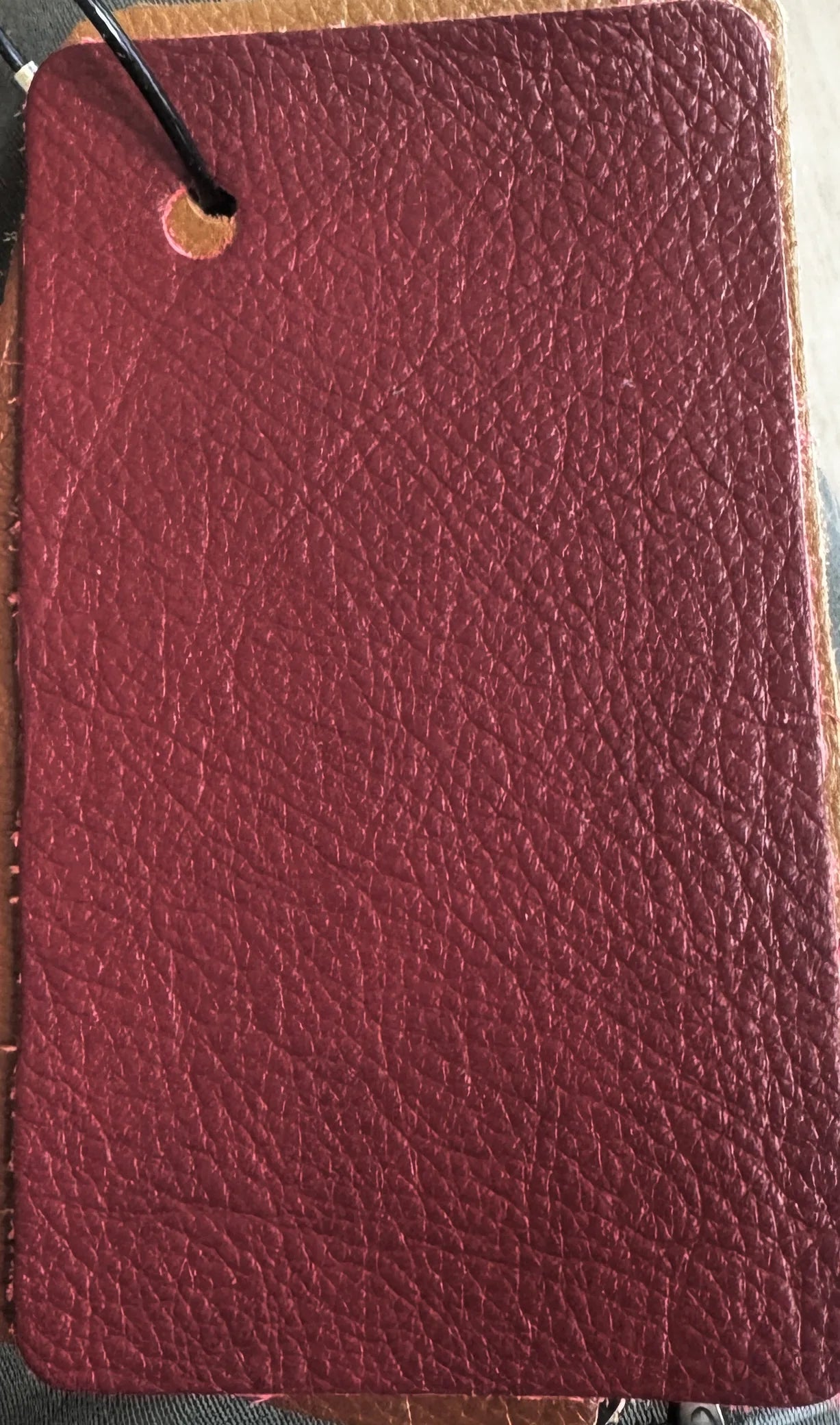 Paris Belle Rouge Smooth Leather sample - Your Western Decor