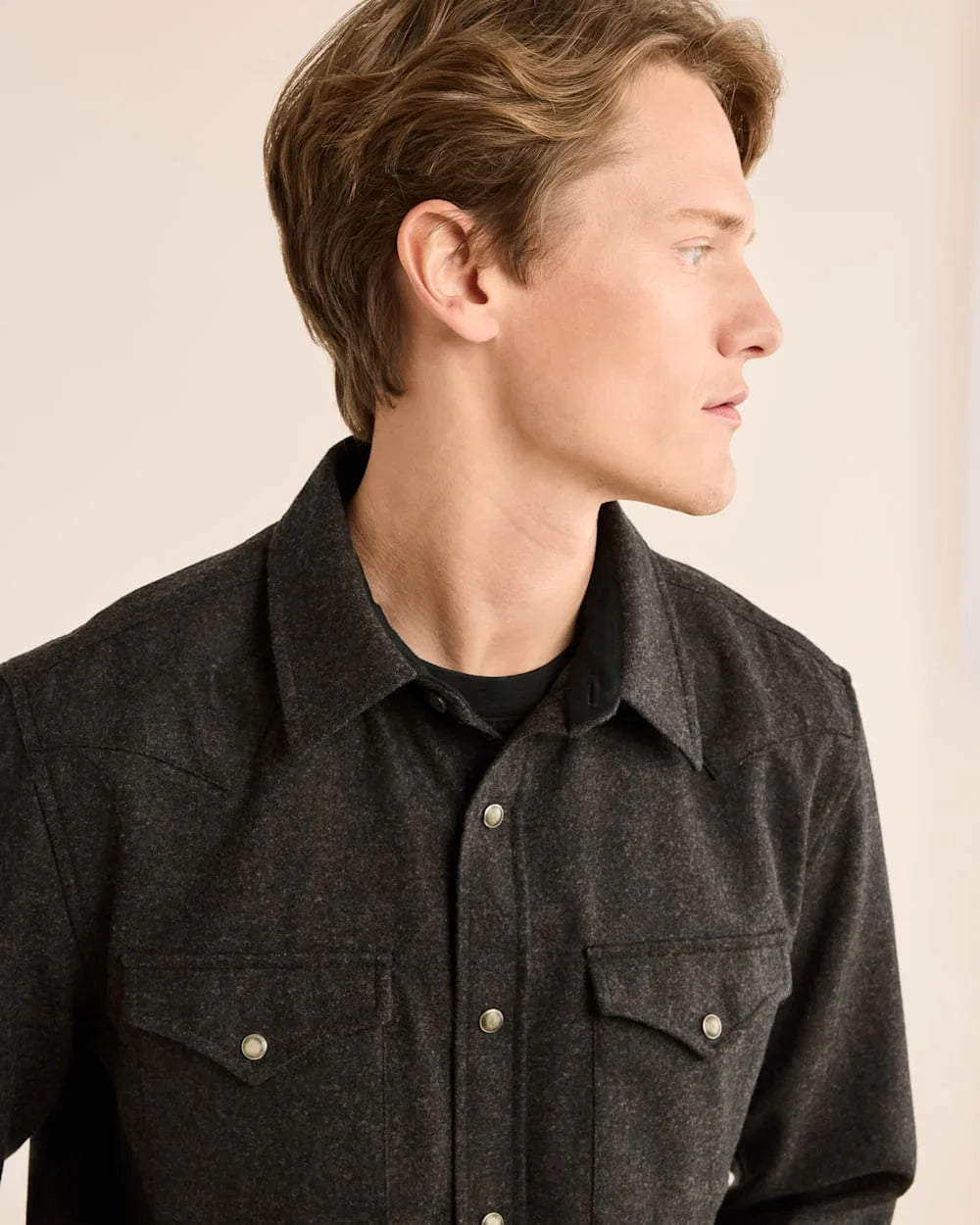 Pendleton Black Brown Western Wool Shirt with snap front made in the USA - Your Western Decor