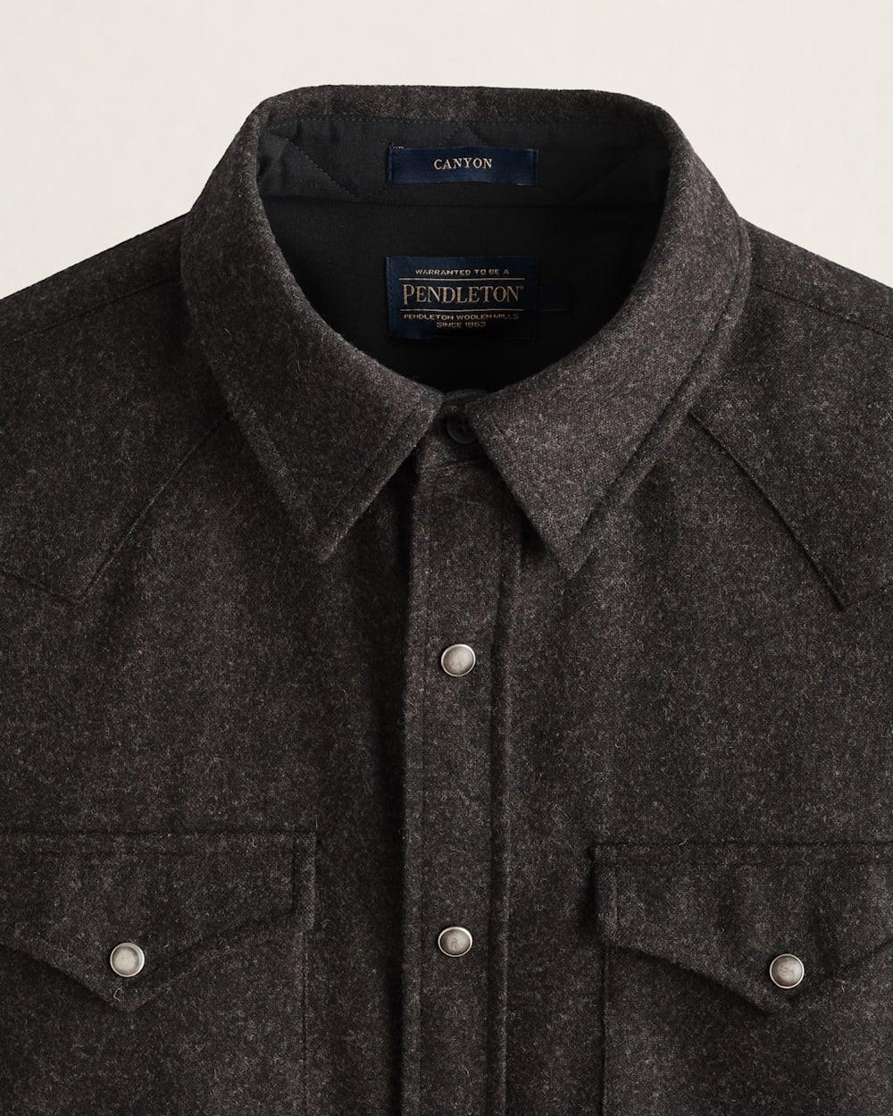 Pendleton Black Brown Western Wool Shirt with snap front made in the USA - Your Western Decor