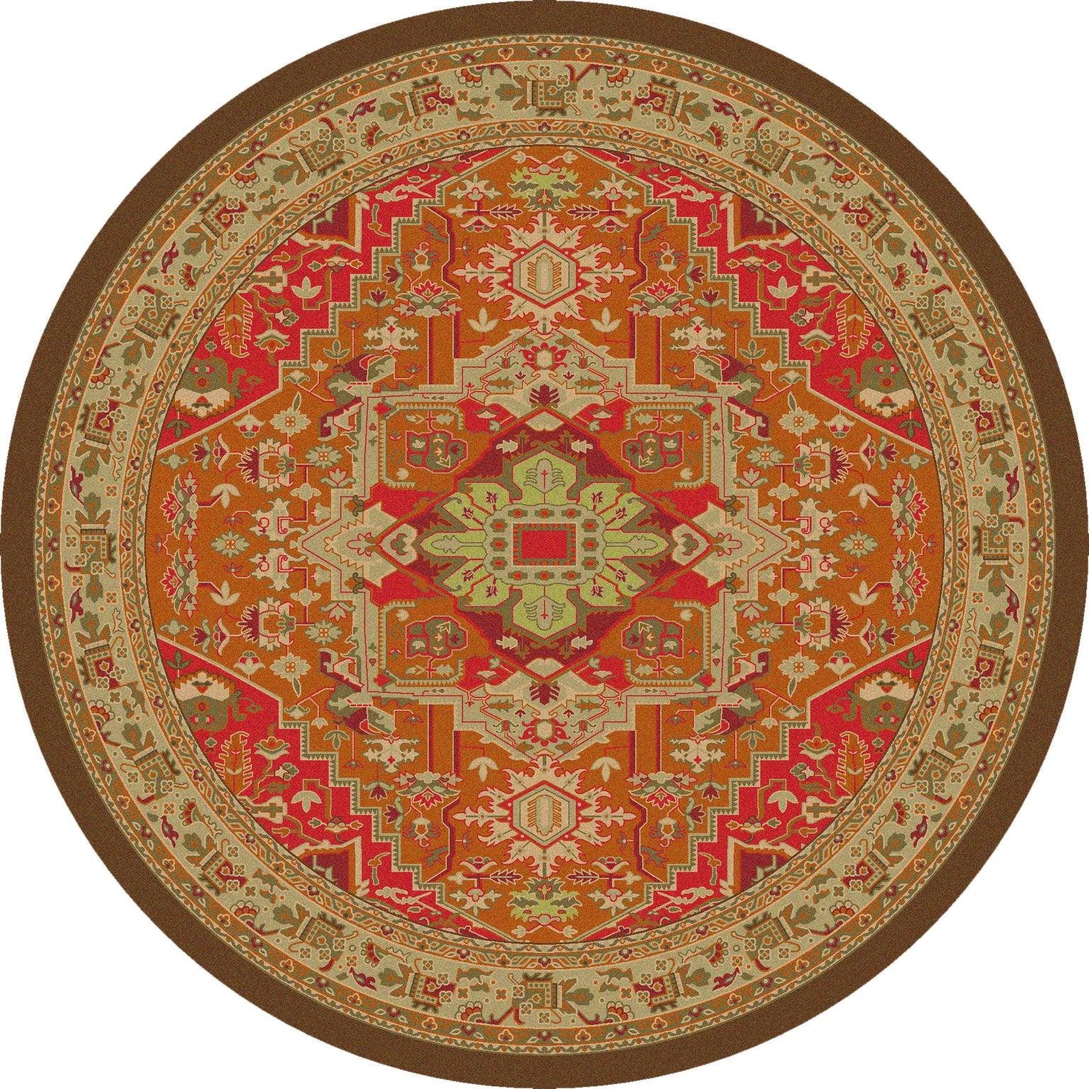 Persia Glow 8' Round Area Rug - Made in the USA - Your Western Decor, LLC