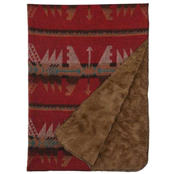 American made Cuddle Fur Premium Southwestern Yellowstone Throw Blanket - Your Western Decor