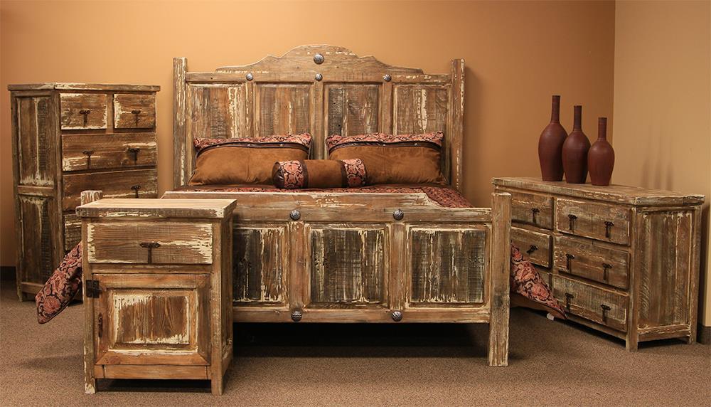 Rustic Spanish style bedroom furniture Puebla Hacienda Bedroom made in Mexico - Your Western Decor
