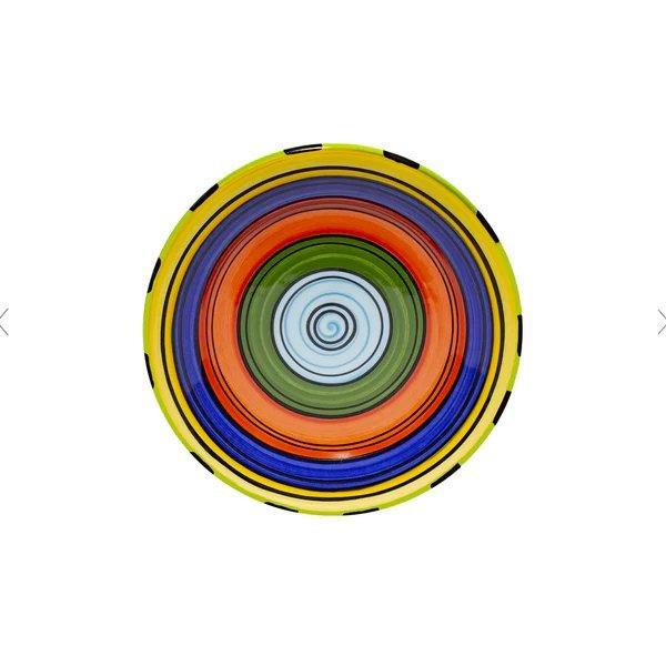 Puebla Stripe Salad Plates 9" - Spanish style dishes made in the USA - Your Western Decor