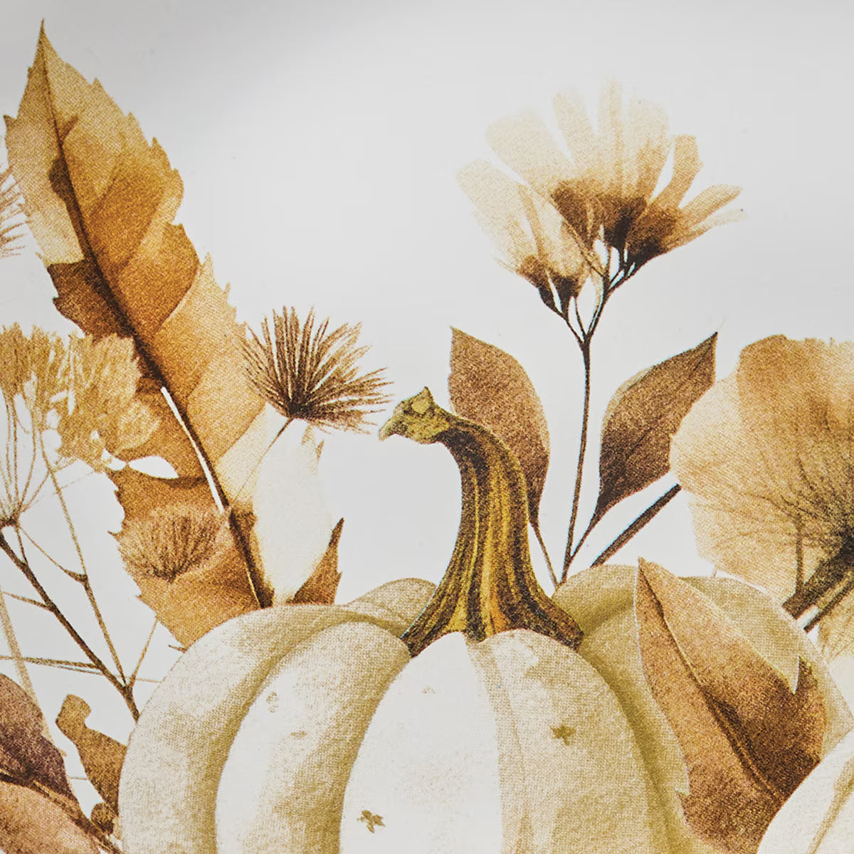 Decal on plate of pumpkin and foliage - Your Western Decor