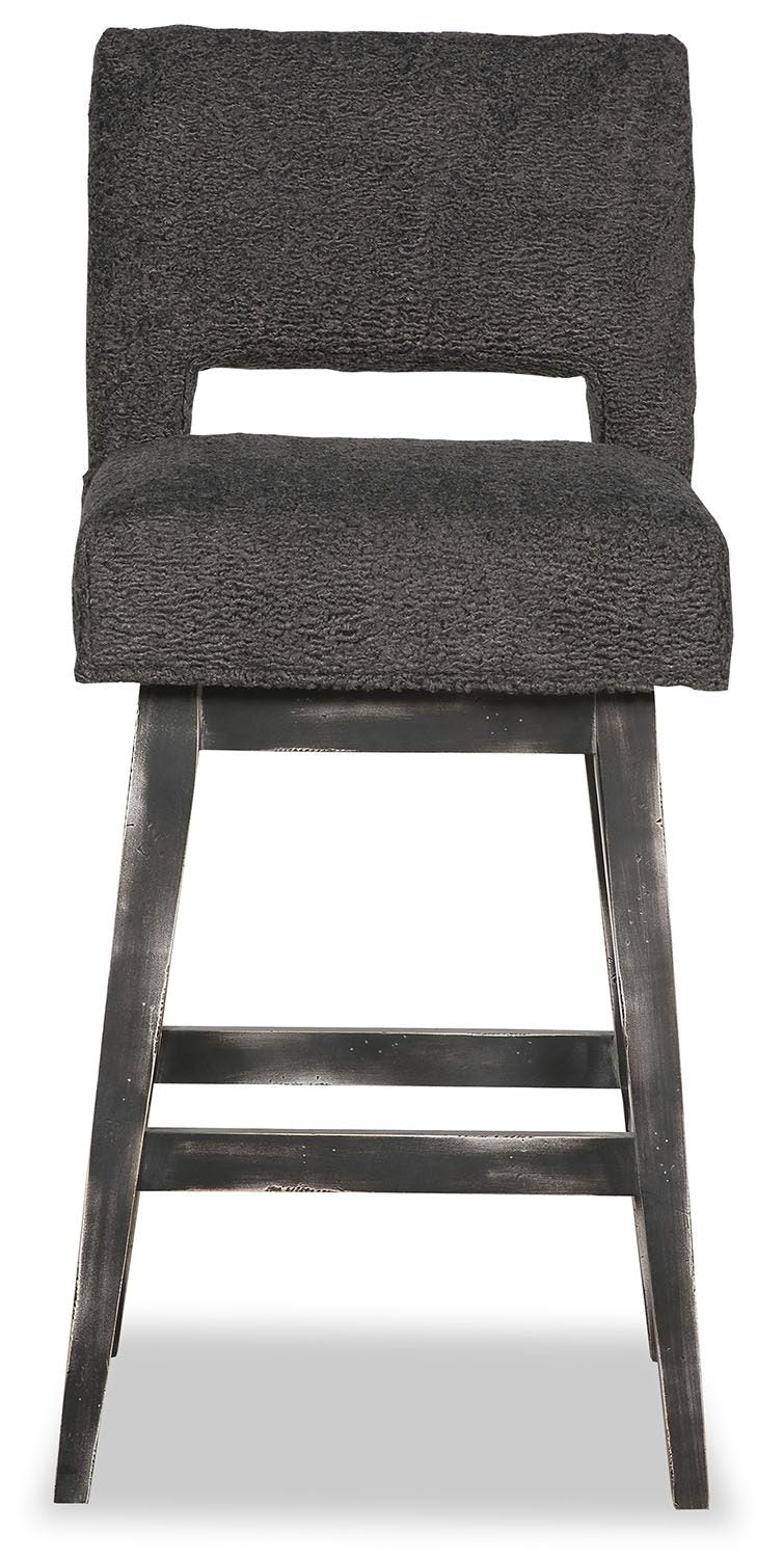 western faux shearling swivel counter stool