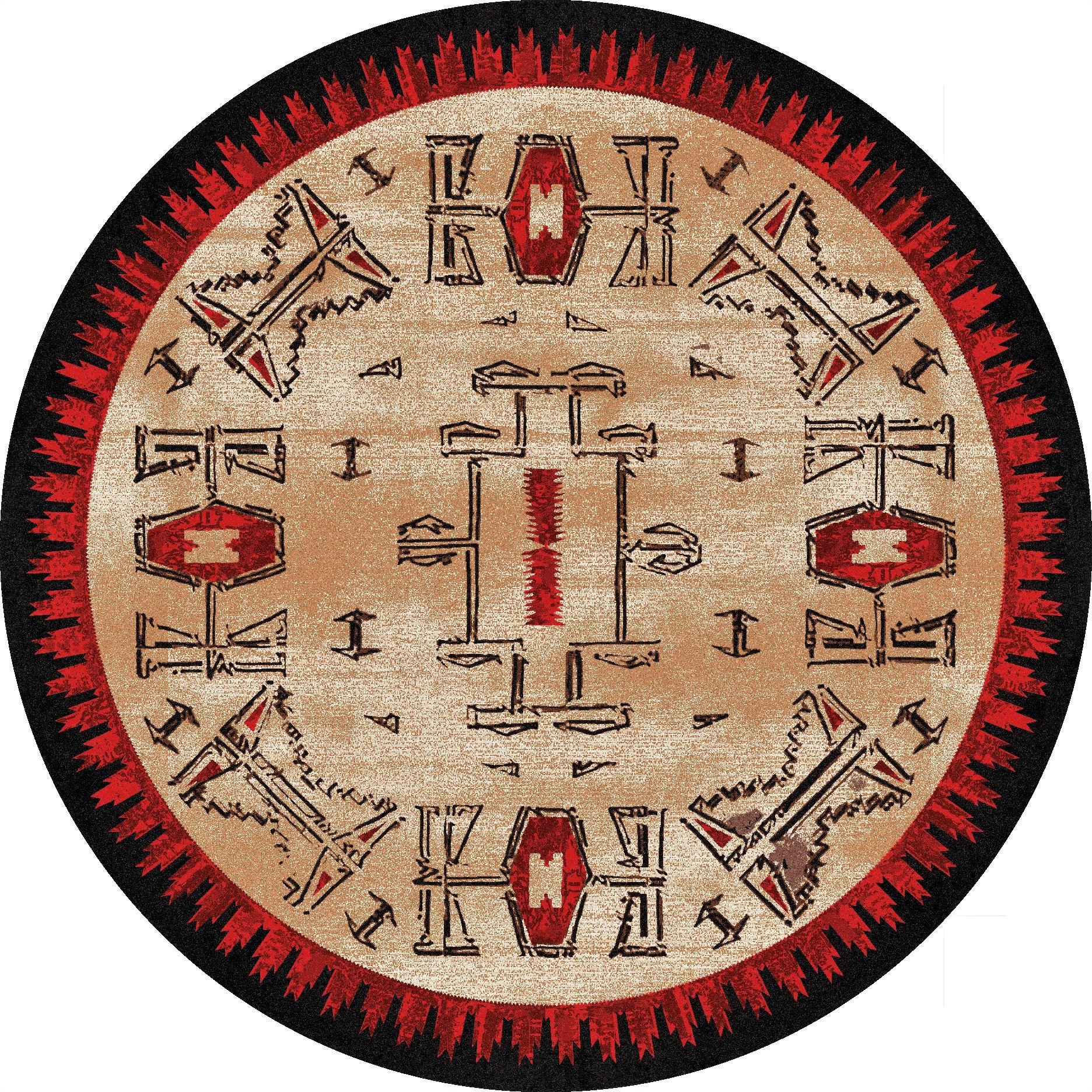 Red, Black & Beige Area Rugs - Your Western Decor, LLC
