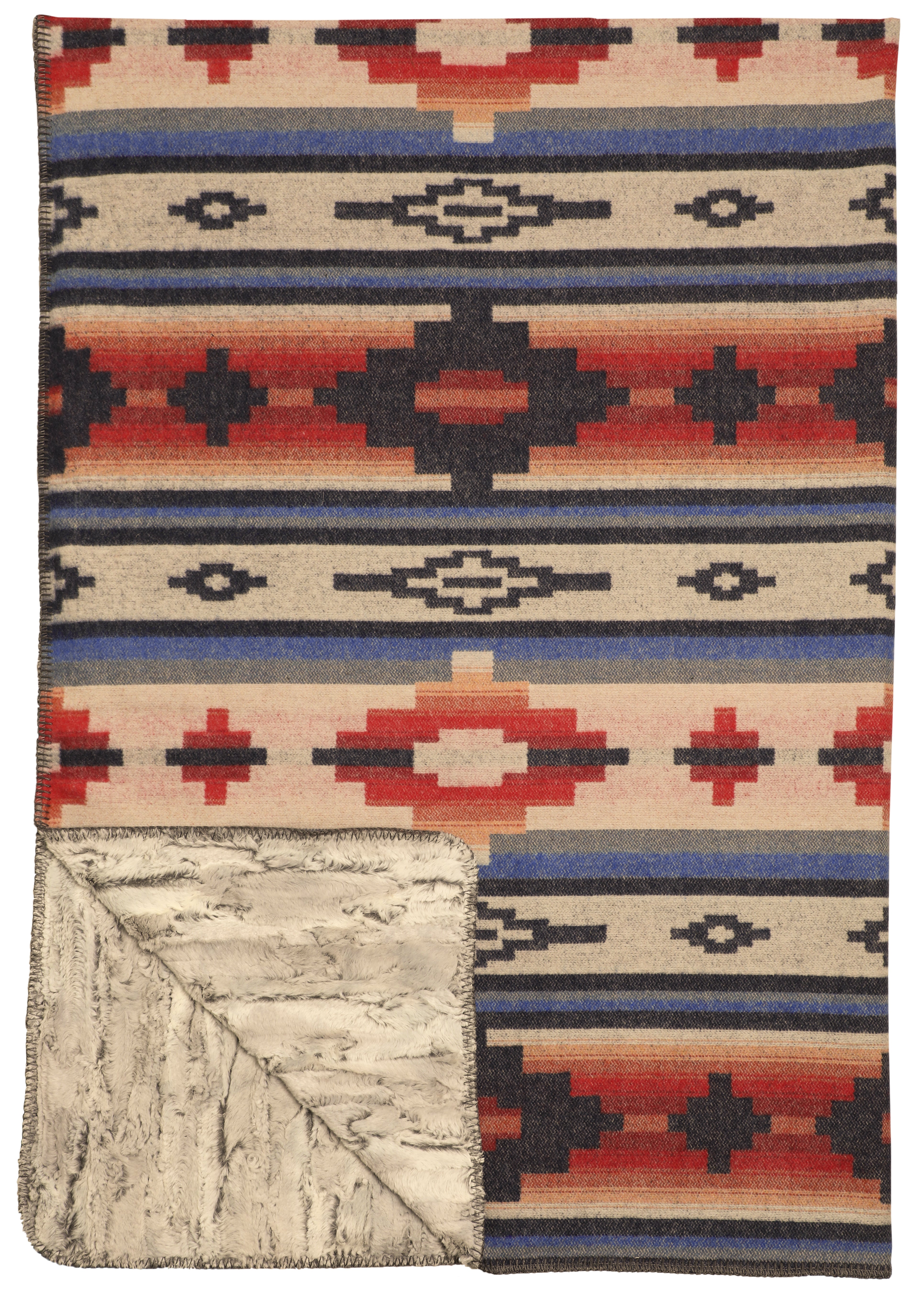 western throw blanket southwestern faux fur blanket redrock canyon pattern