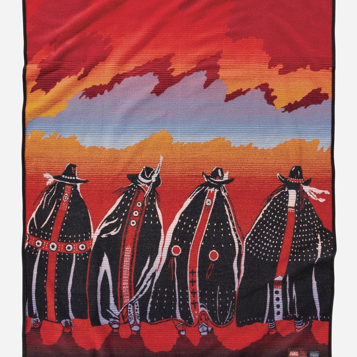 Rideau de fenêtre drapé style western rodéo cowboy grunge chapeau l52 x