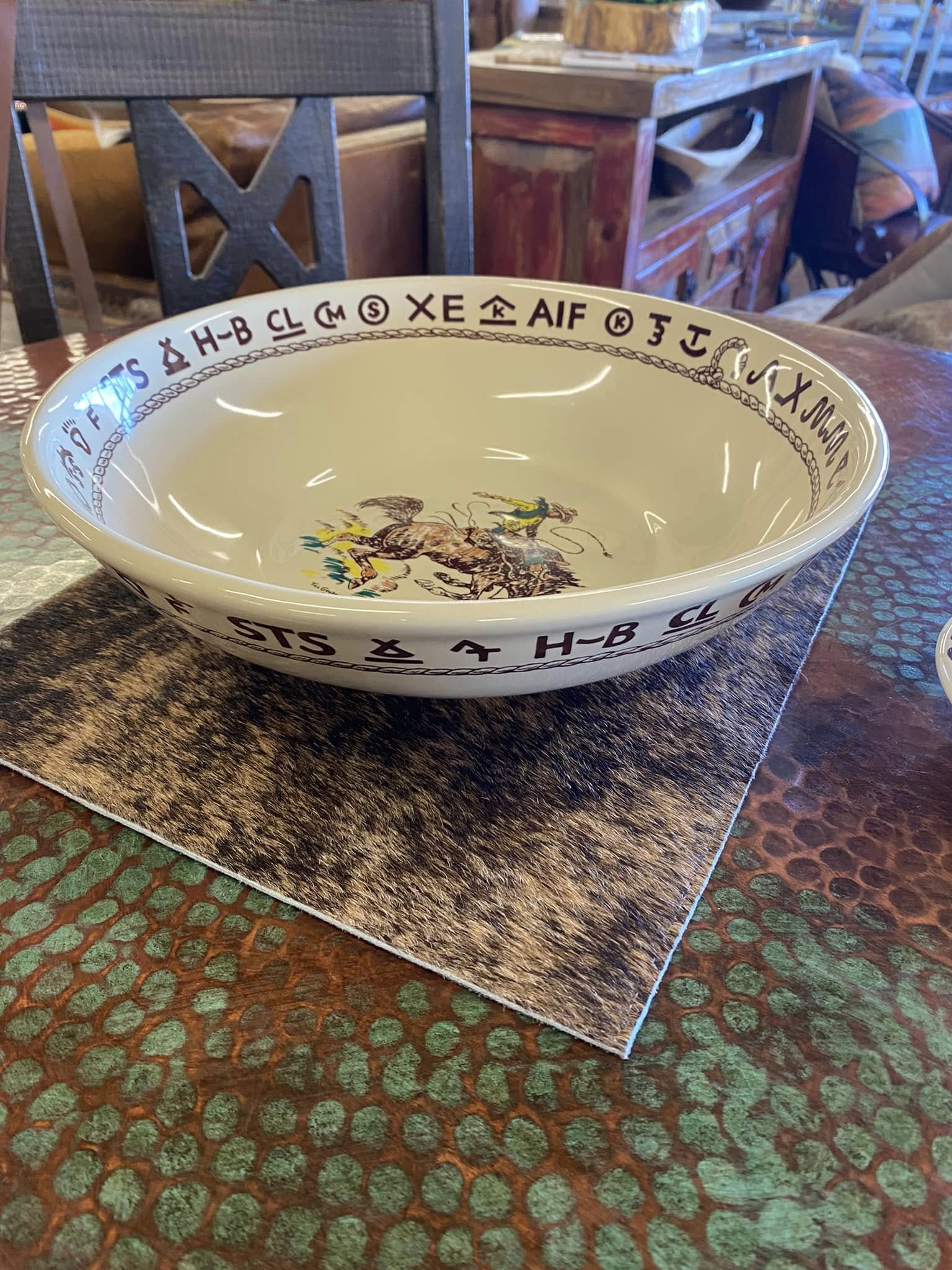 Yellowstone Rodeo serving bowl