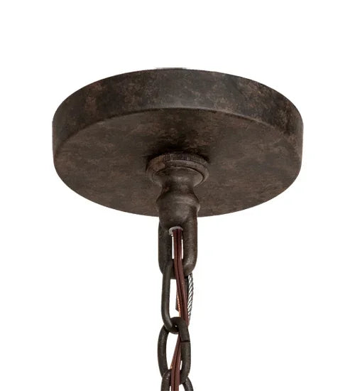 American made Rustic Floral Medallion Bobeche Chandelier canopy - Your Western Decor