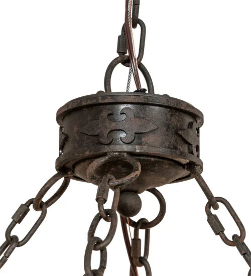 American made Rustic Floral Medallion Bobeche Chandelier - Your Western Decor