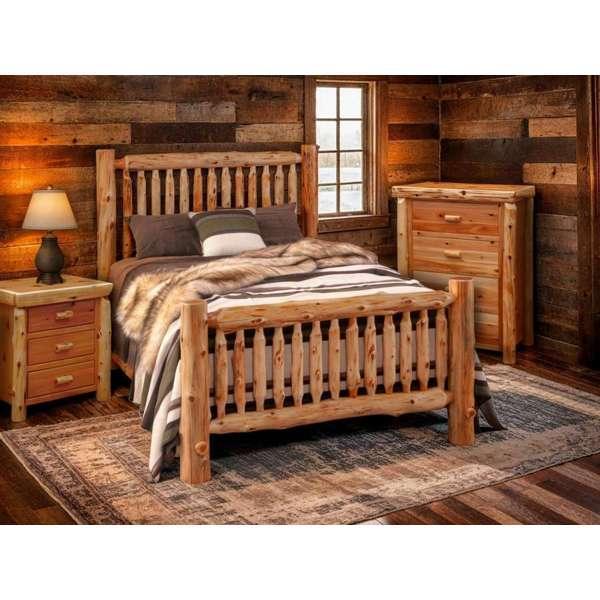 Premium natural Cedar log bedroom furniture made in the USA - Your Western Decor