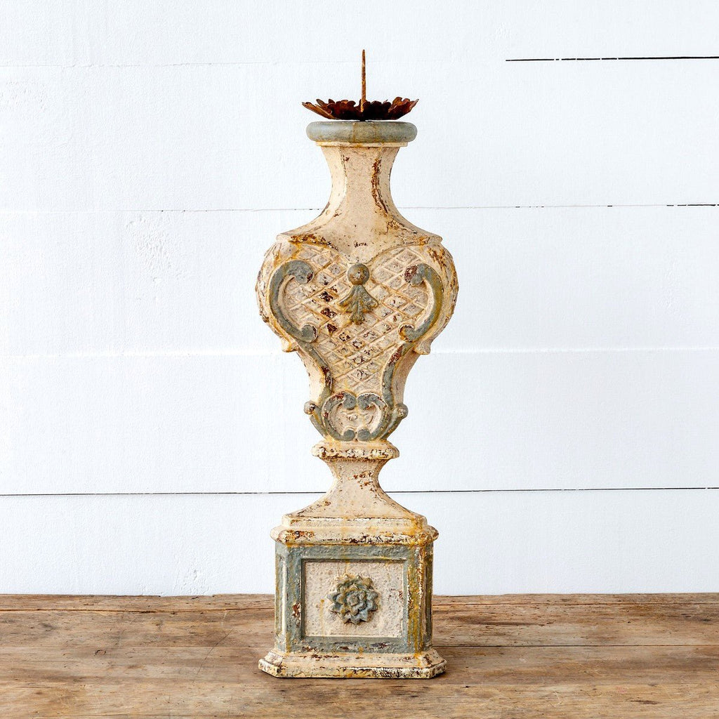 Rustic French Châteaux Candle Spire - Tall Rustic Pillar Candle Holder - Your Western Decor