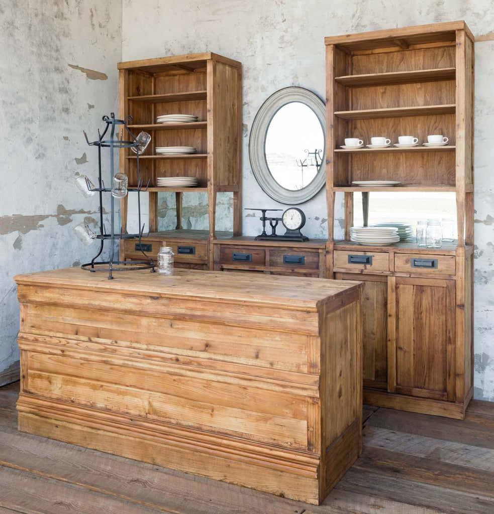 Rustic pine wood bar, restaurant furniture - Shelving and cabinets - Your Western Decor