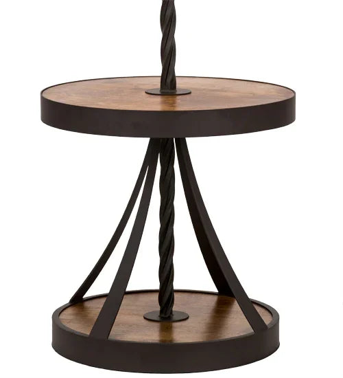 Detail of side table with floor lamp - Your Western Decor