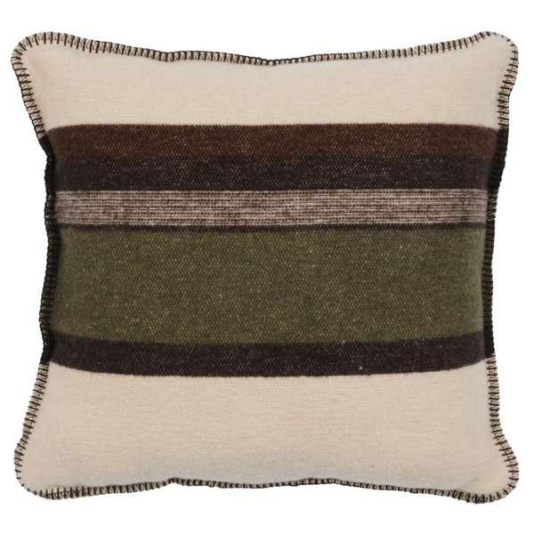Sage Valley striped pillow with brown, green, and beige colors made in the USA - Your Western Decor