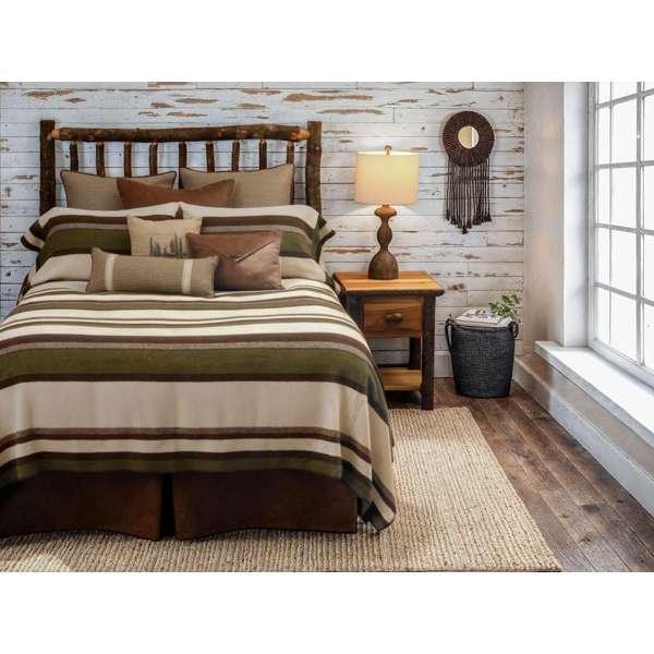 American made Sage Valley Lodge Stripe Bedspread - Your Western Decor