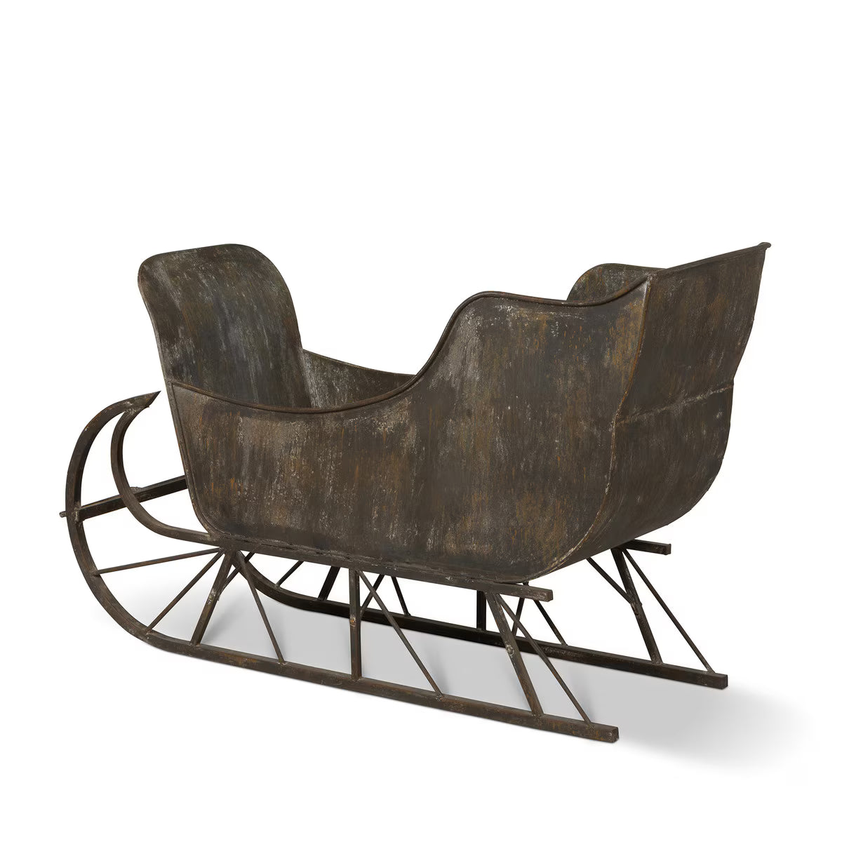 Vintage distressed metal santa sleigh Christmas decor - Your Western Decor