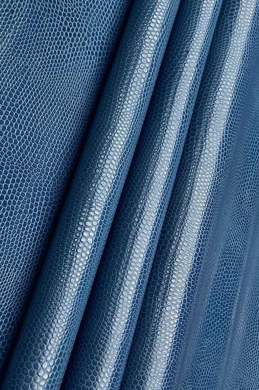 Saphira Blue Lizard Embossed Leather - Your Western Decor