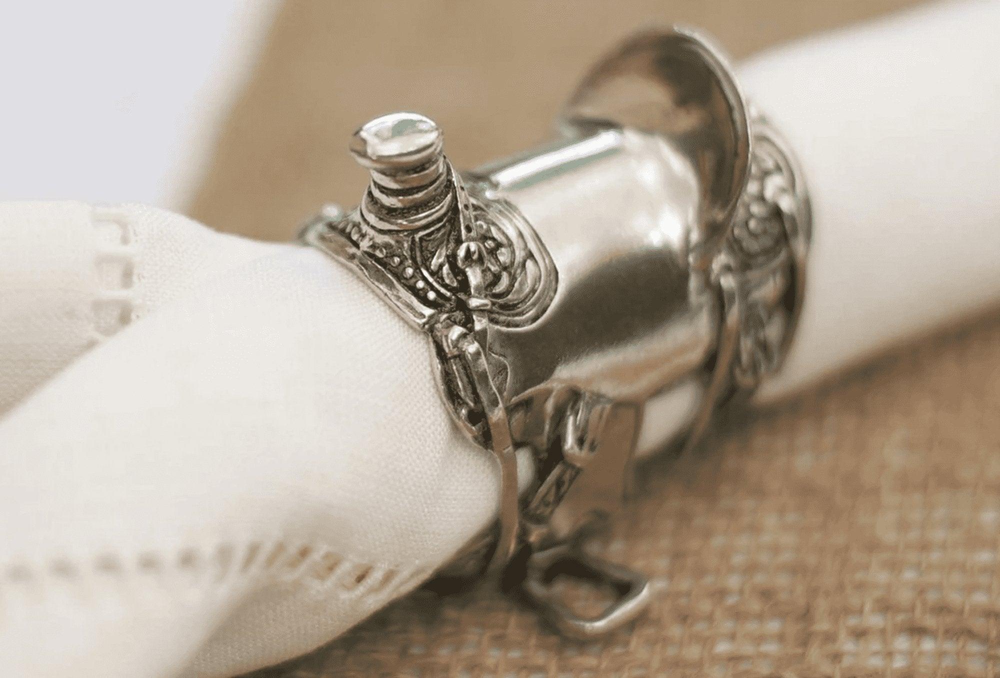 Pewter western saddle napkin ring - Your Western Decor
