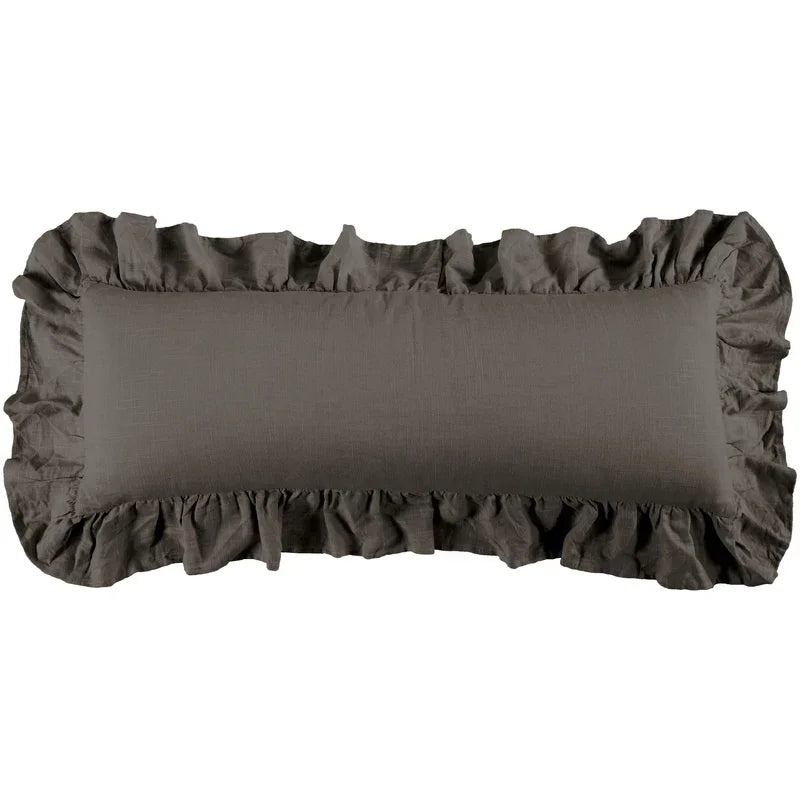 Slate Ruffled Body Pillow - Your Western Decor