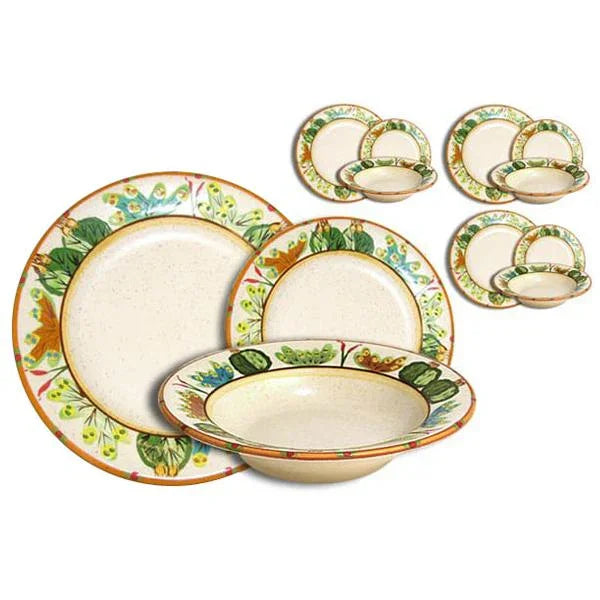 American made Sonoran Desert Hand-Painted Dinnerware Set - Southwestern Elegance - Your Western Decor