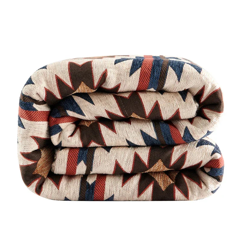 Patterned Chenille Teddy-Back Throw Blanket in Southwestern designs - Your Western Decor