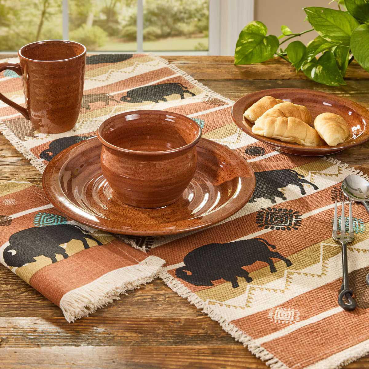 southwestern dinnerware terra cotta stoneware dinnerware set rustic table setting