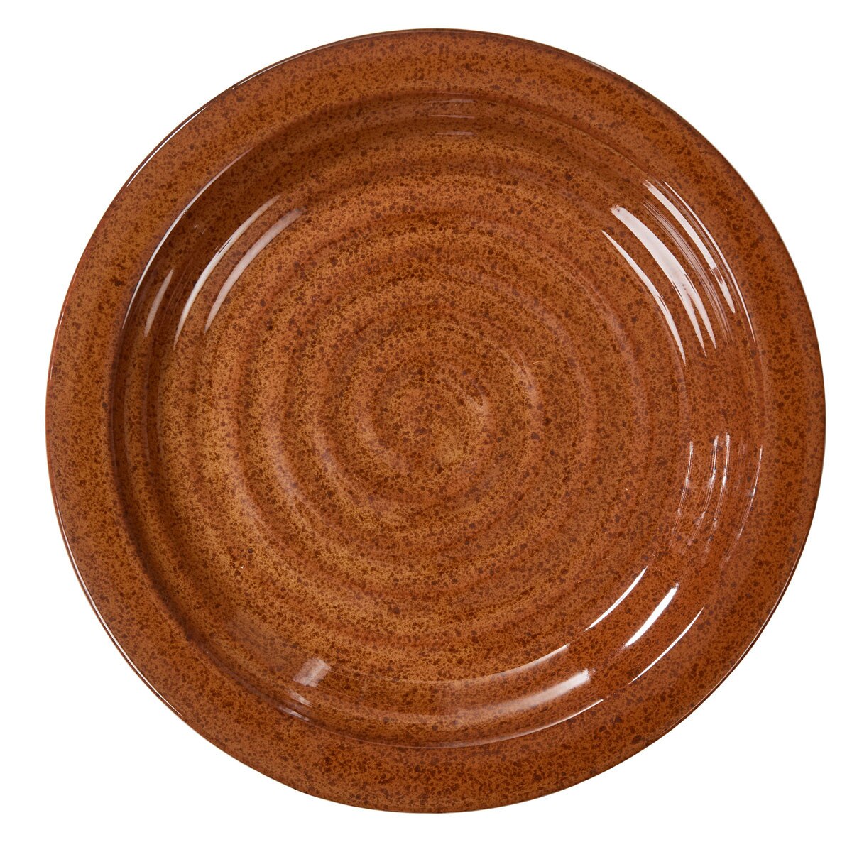 southwestern rustic stoneware dinner plate in terra cotta glaze