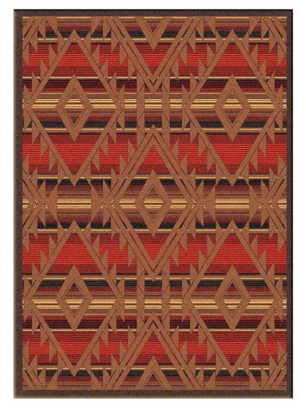 Santa Fe Southwestern Area Rug. Rugs made in the USA. Your Western Decor