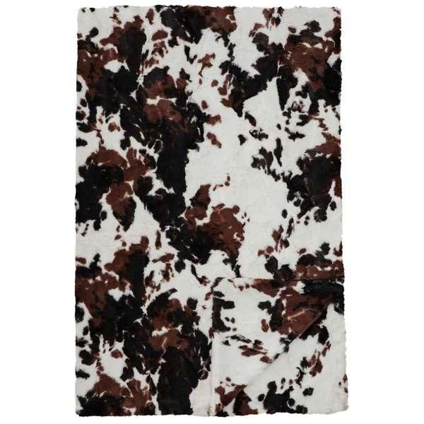 American made spotted hide faux fur throw blanket - Your Western Decor
